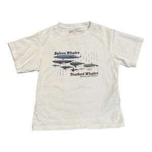 Uniqlo Smithsonian Whales White Shirt